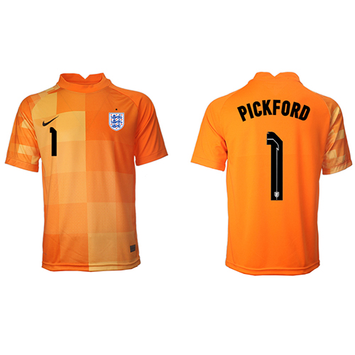 England Jordan Pickford #1 Torwart Replik Auswärtstrikot WM 2022 Kurzarm